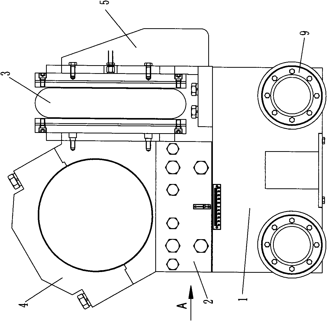 Constant tension micro-compensation trolley device used for papermaking mechanical felt tensioning machine