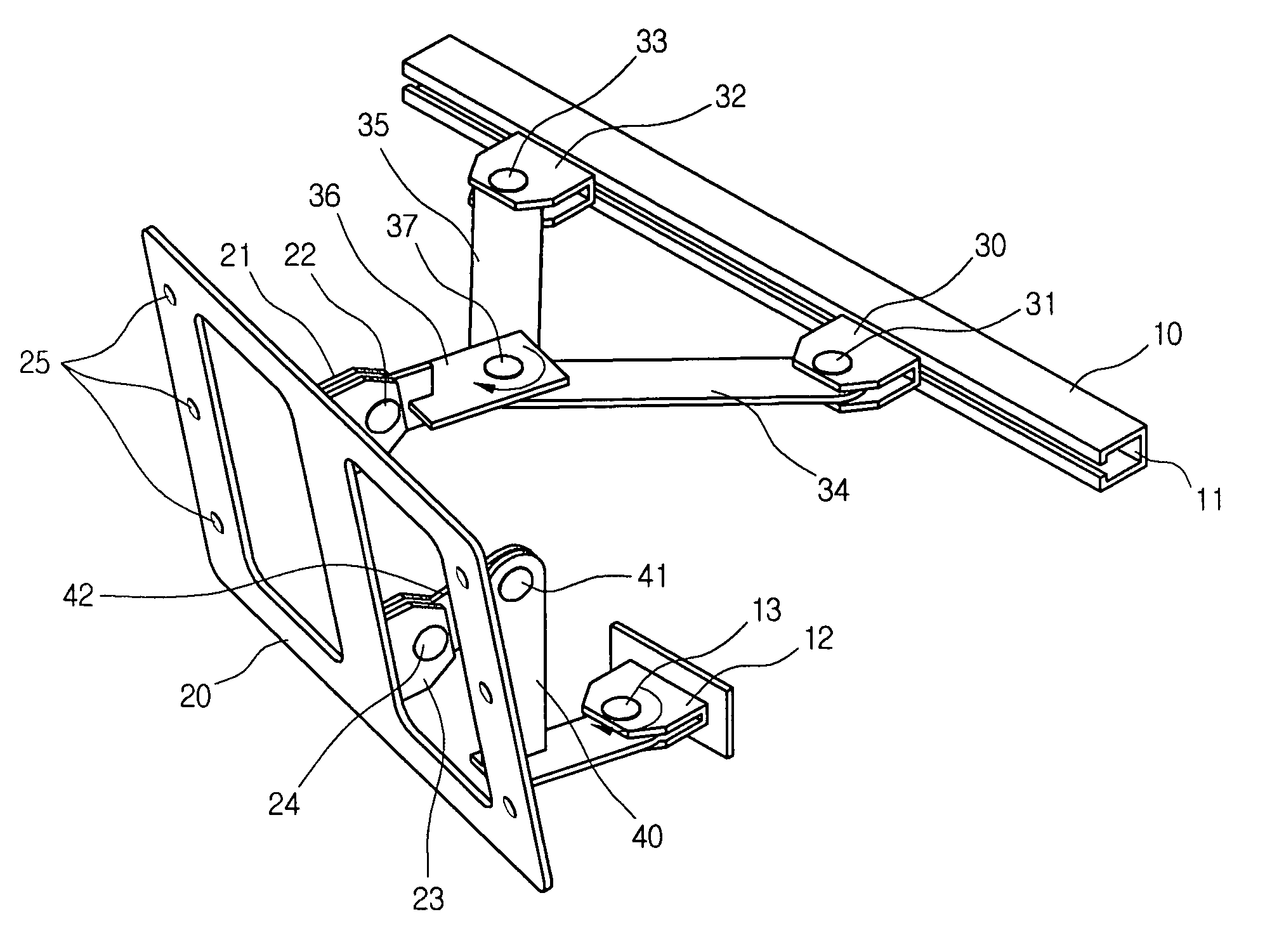 Mount apparatus for image displaying device