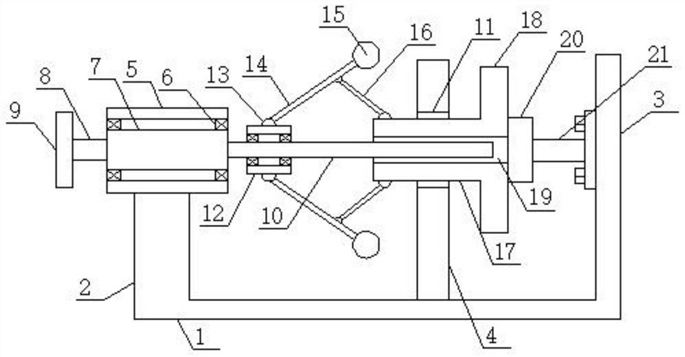 Speed ​​reduction device for rotating parts