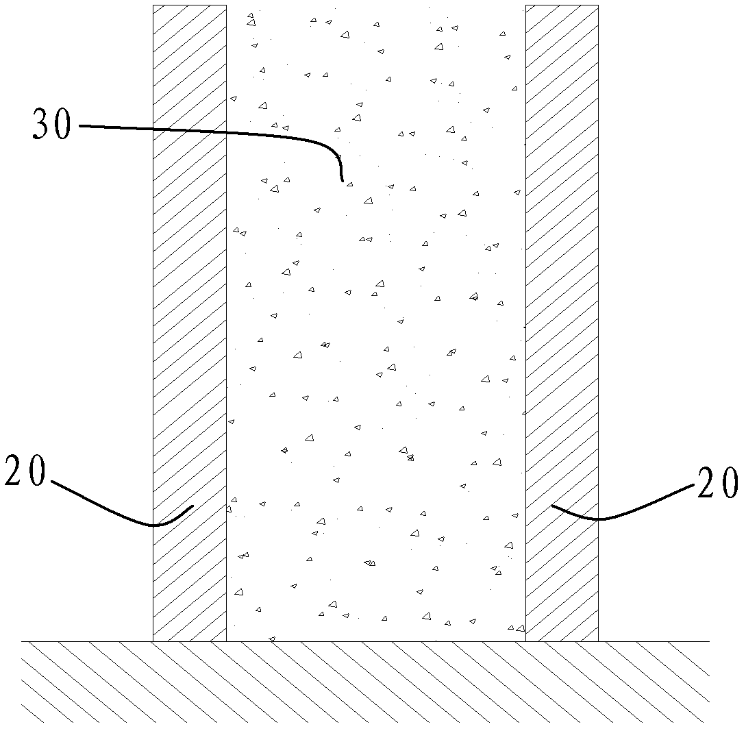 Construction method of fair-faced concrete wall with wood grain finish