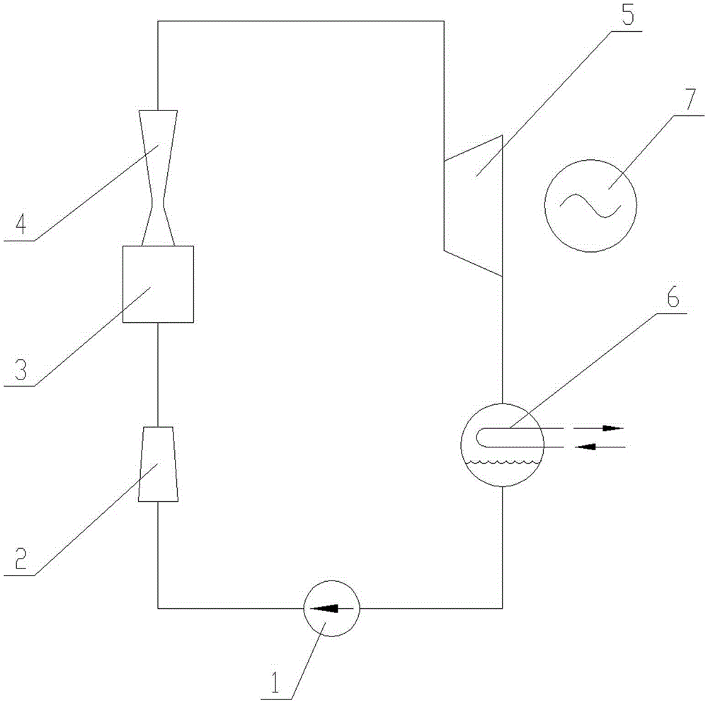 Utilization method of medium and low temperature waste heat and its pressure-reducing heat-absorbing steam power cycle system