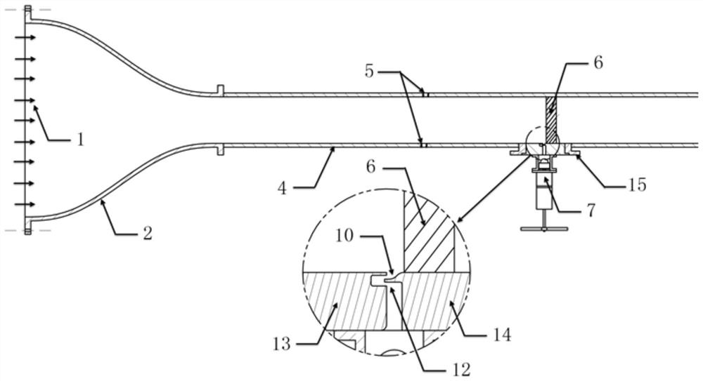 Sealing gas supply device for transonic turbine plane blade grid experiment