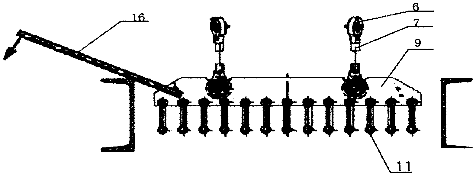 Jacquard shed fast adjustment device of loaded griffe mechanism