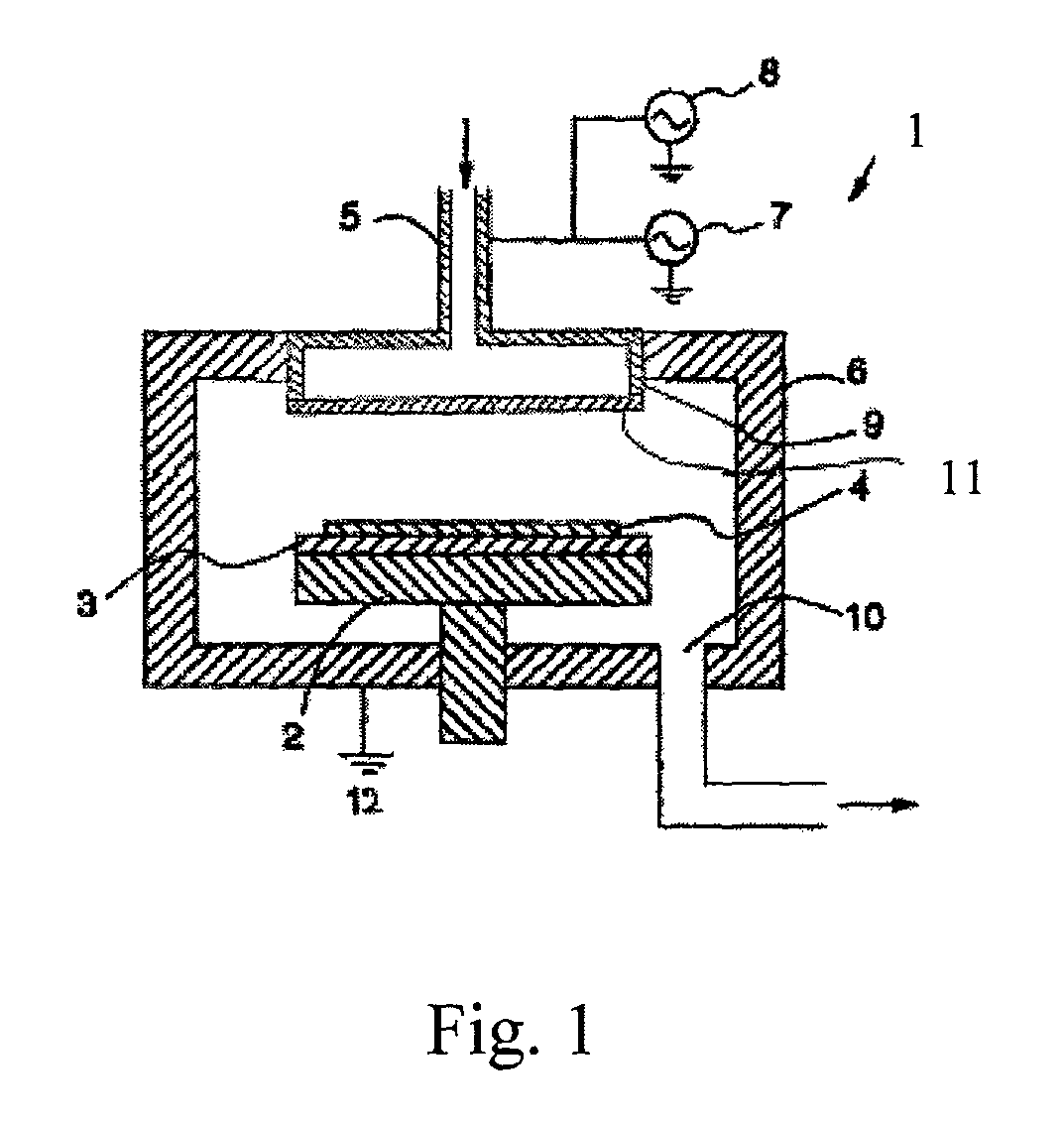 Method for forming dielectric film using porogen gas