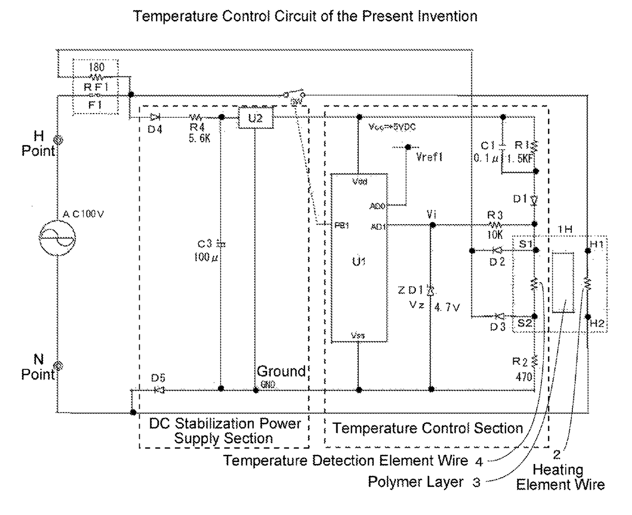 Warming temperature control device