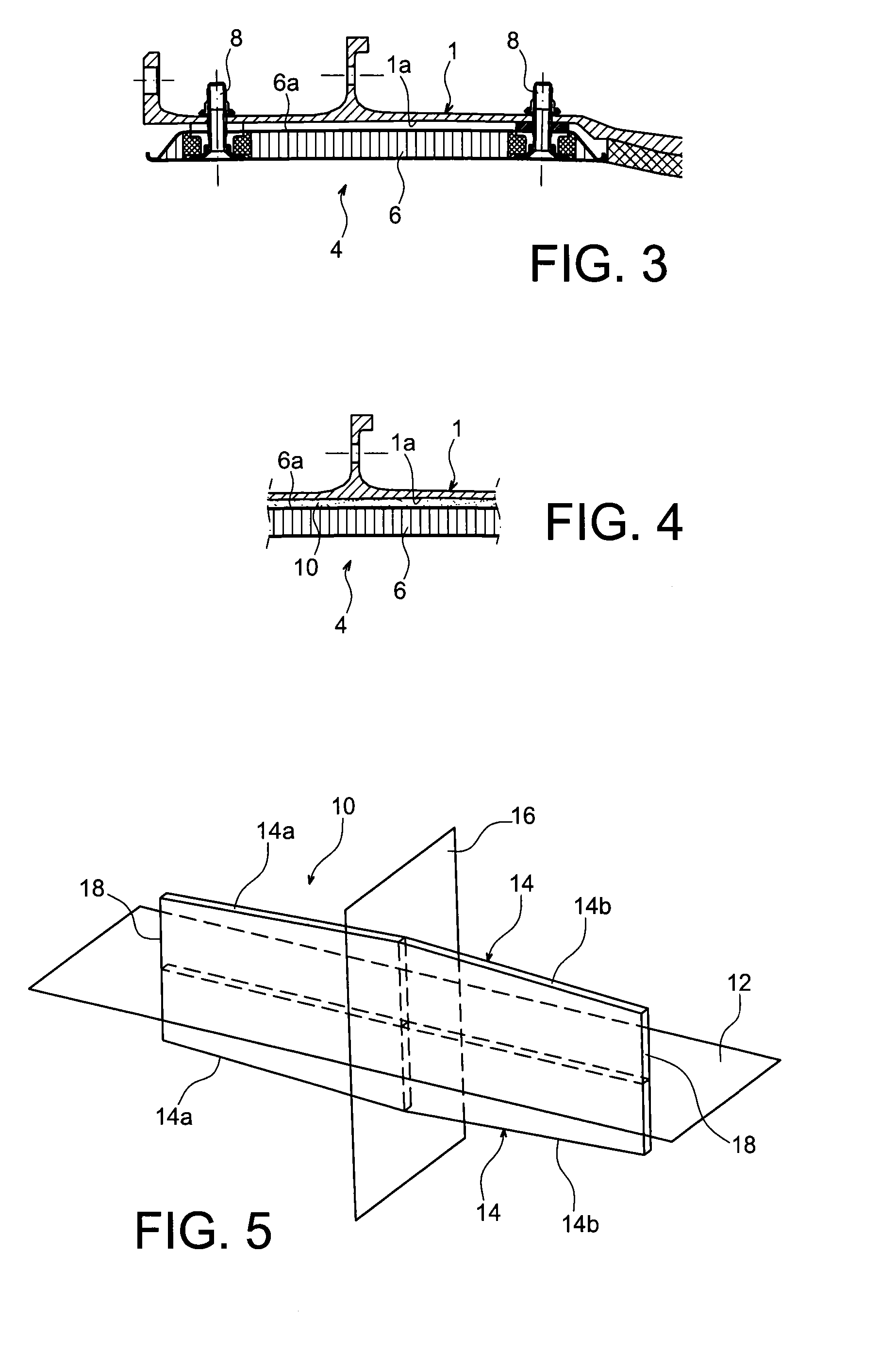 Fluid discharge vibration damping strips for acoustic protection of aircraft turbomachine fan casing