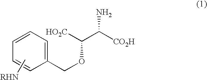 Beta-benzyloxyaspartate derivatives with amino group on benzene ring