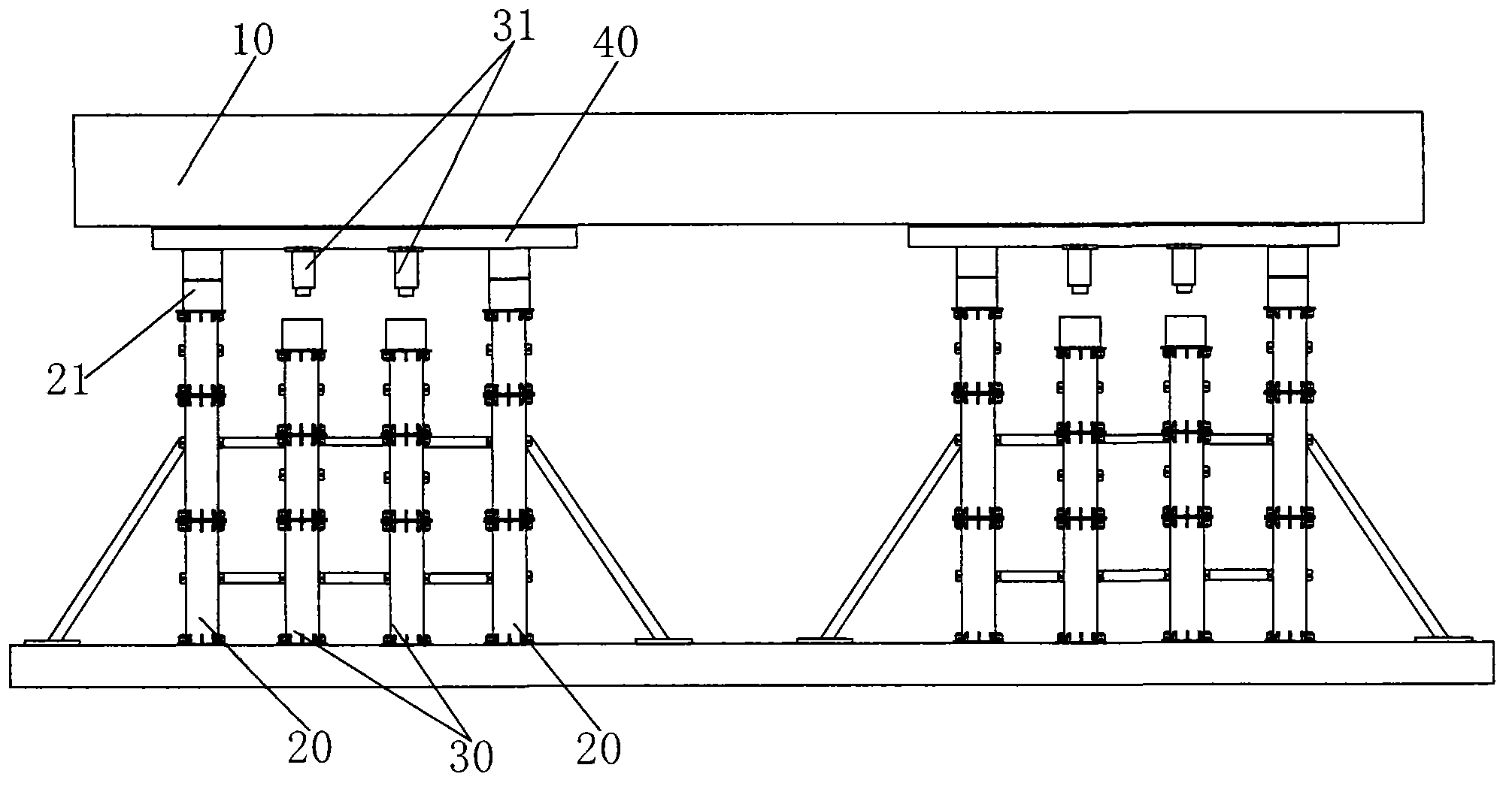 Quick beam lowering method based on bridge synchronous jacking and overall replacement