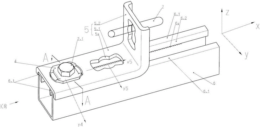 Compaction groove screw for Halfen channel, support structure and mounting method
