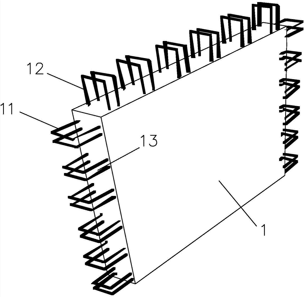 Rough surface connection based assembly steel fiber regeneration brick concrete wall and construction method thereof