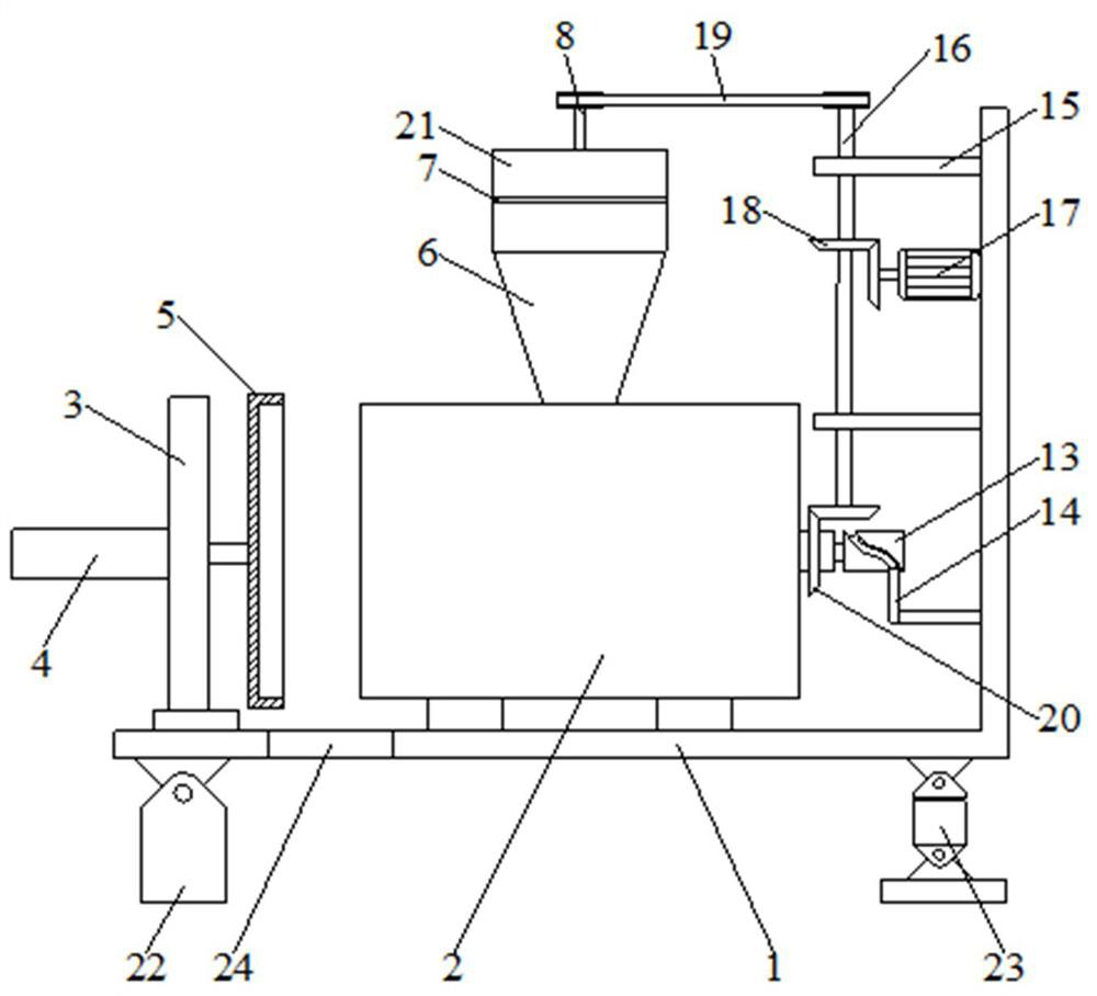 Mixing device for processing novel wall material