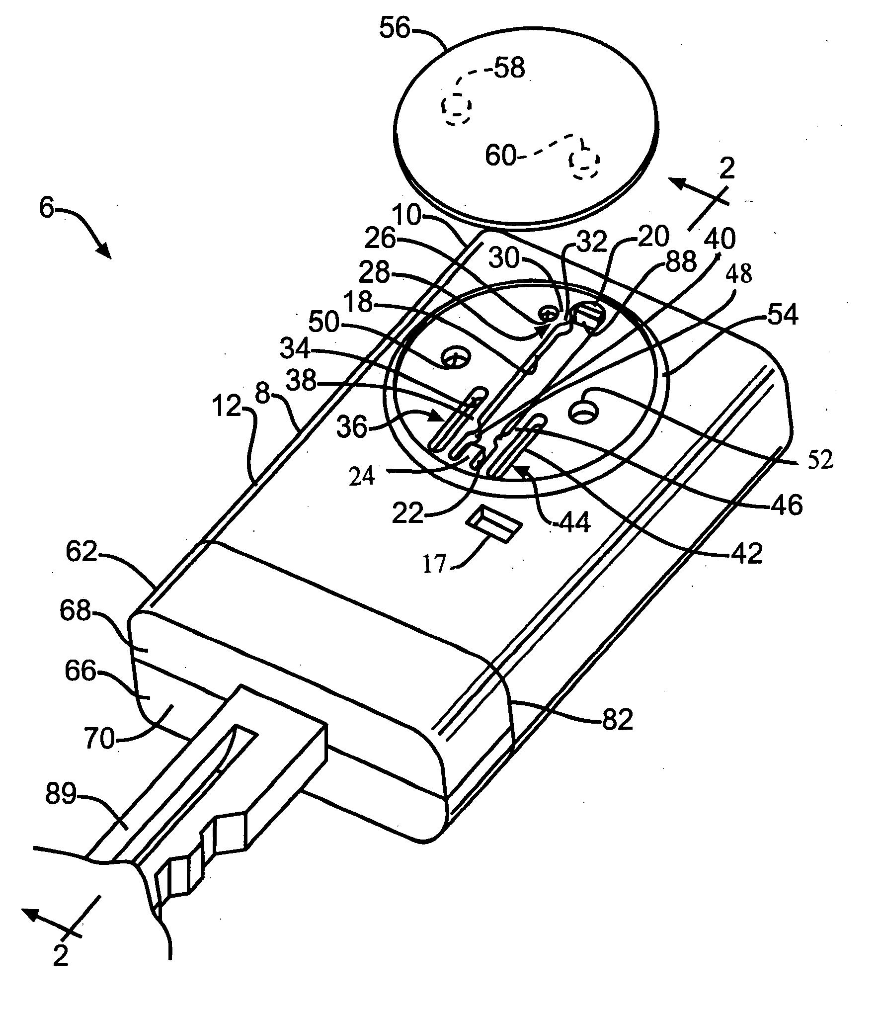 Key fob with detent mechanism