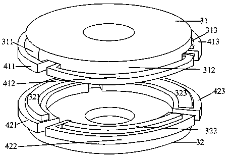 Magnetic levitation flywheel battery for sandwich type electric vehicle and working method