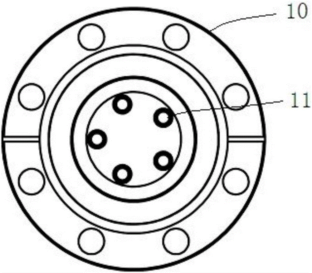 High-voltage cable leading-in device of field emission electron gun