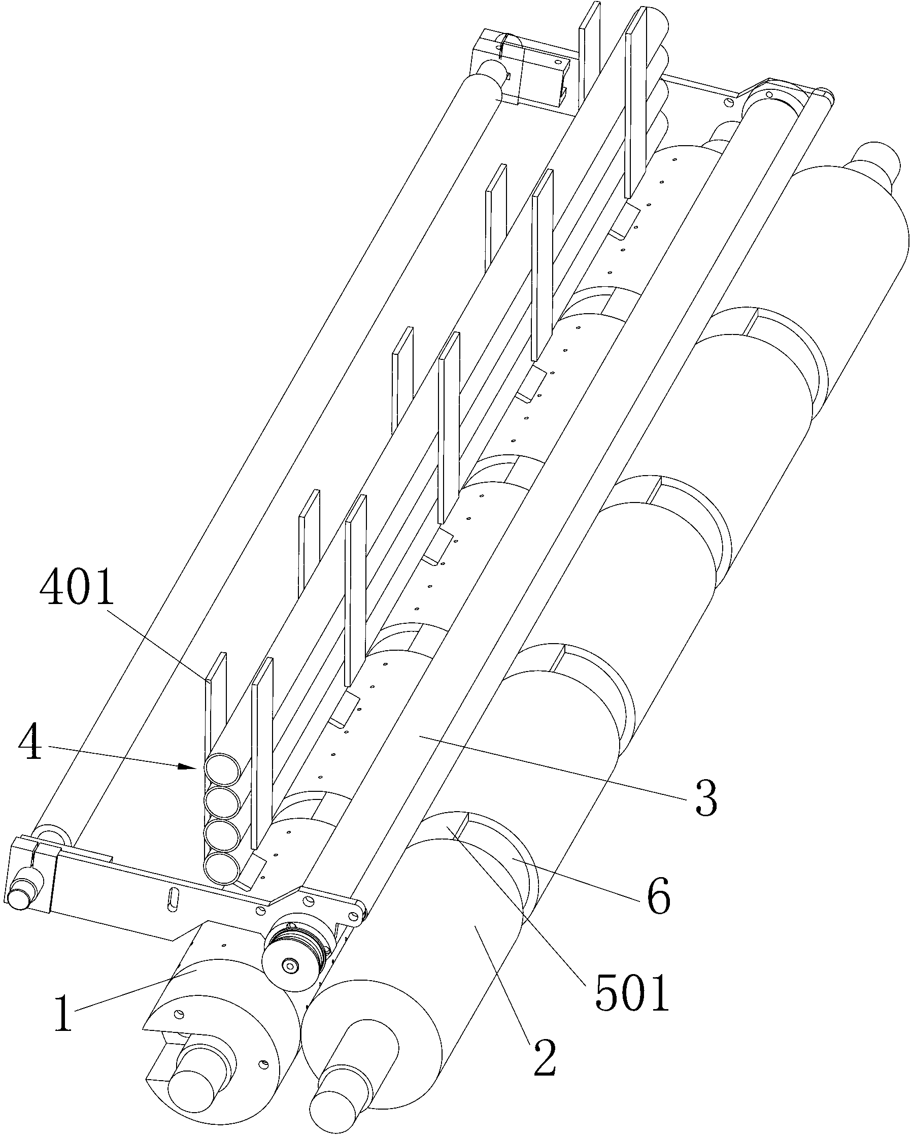 Full-automatic rewinding machine capable of continuously producing paper scroll with/without core without halt