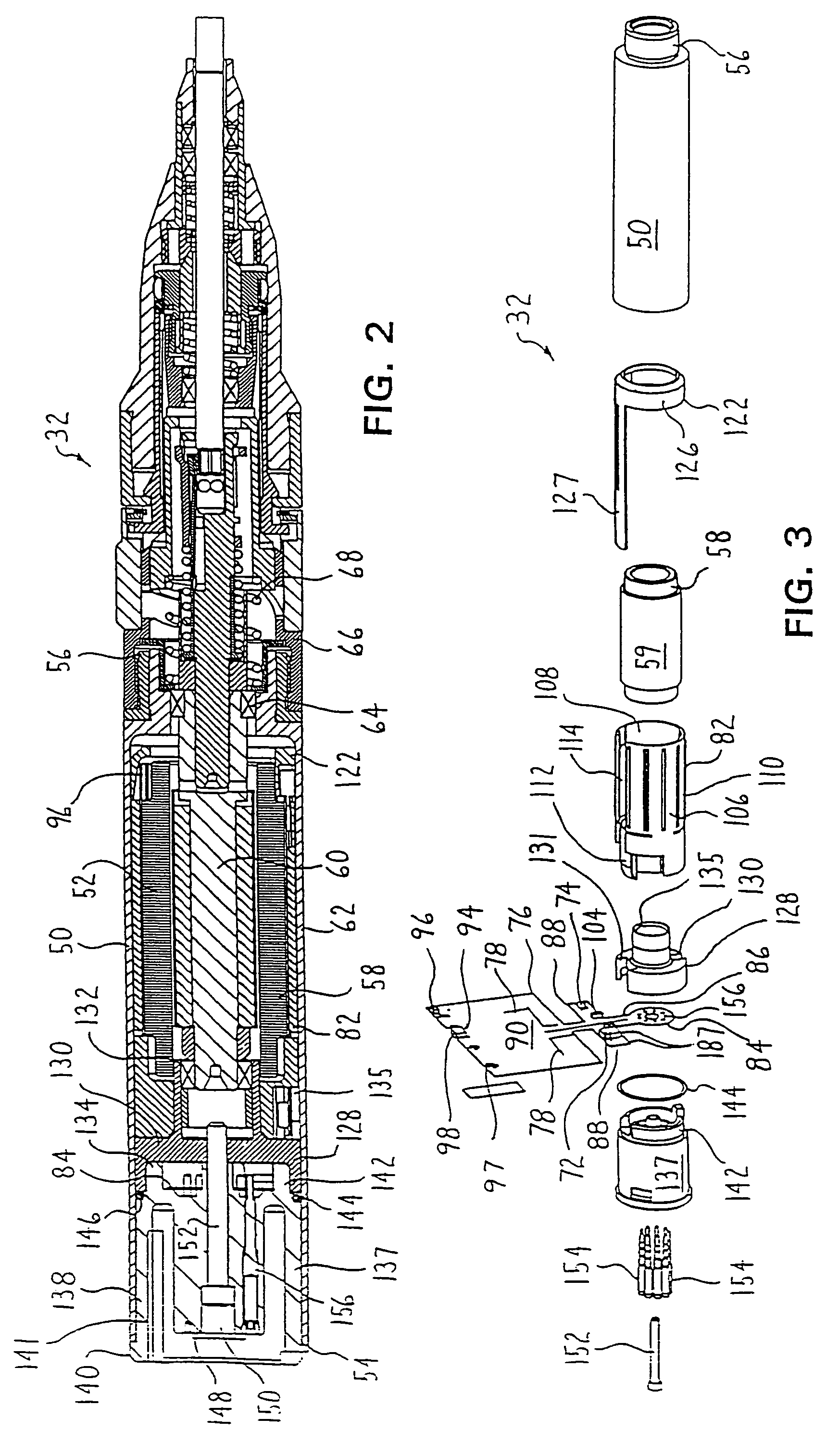 Surgical tool system including plural powered handpieces and a console to which the handpieces are simultaneously attached, the console able to energize each handpiece based on data stored in a memory integral with each handpiece