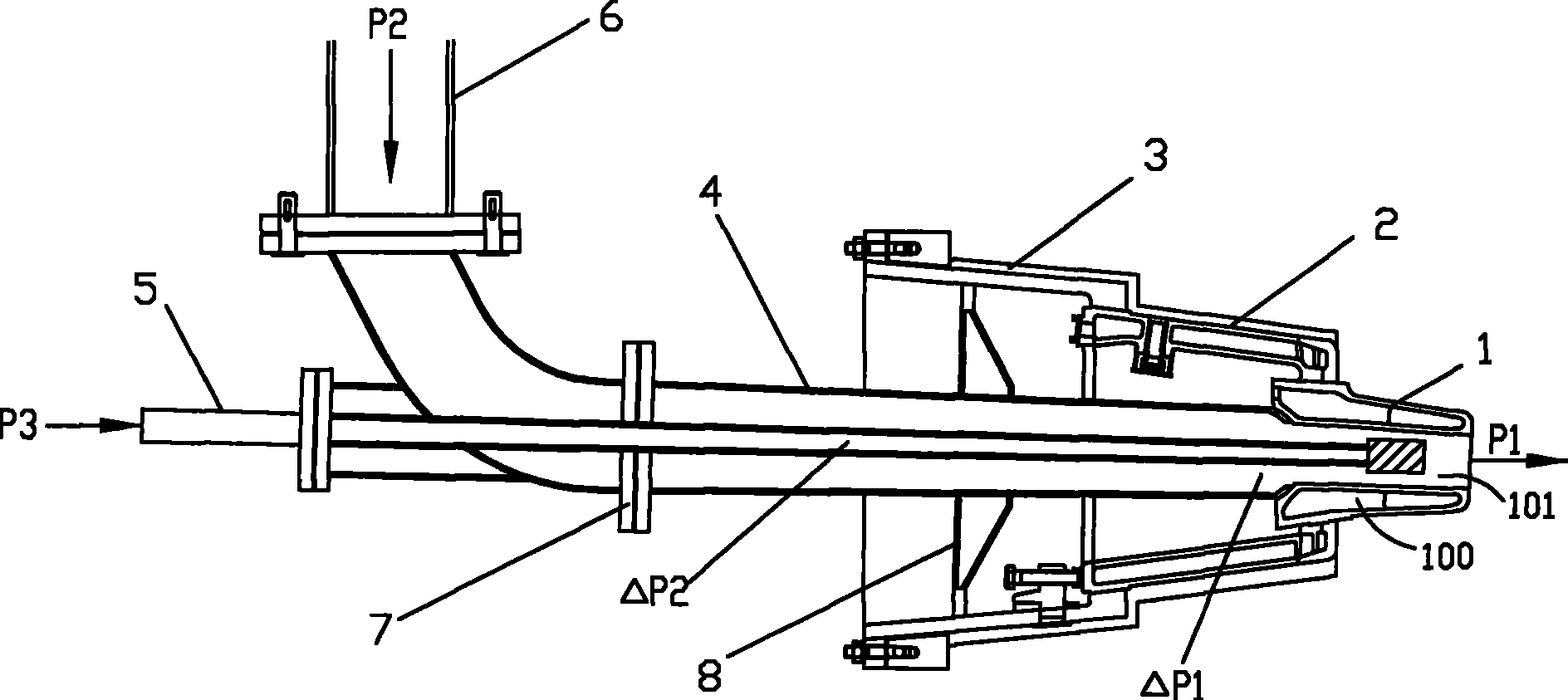 Method and device for blowing breeze to pure oxygen smelting mobile filling bed smelting furnace