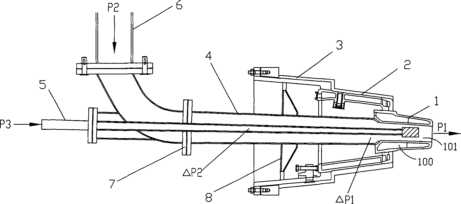 Method and device for blowing breeze to pure oxygen smelting mobile filling bed smelting furnace