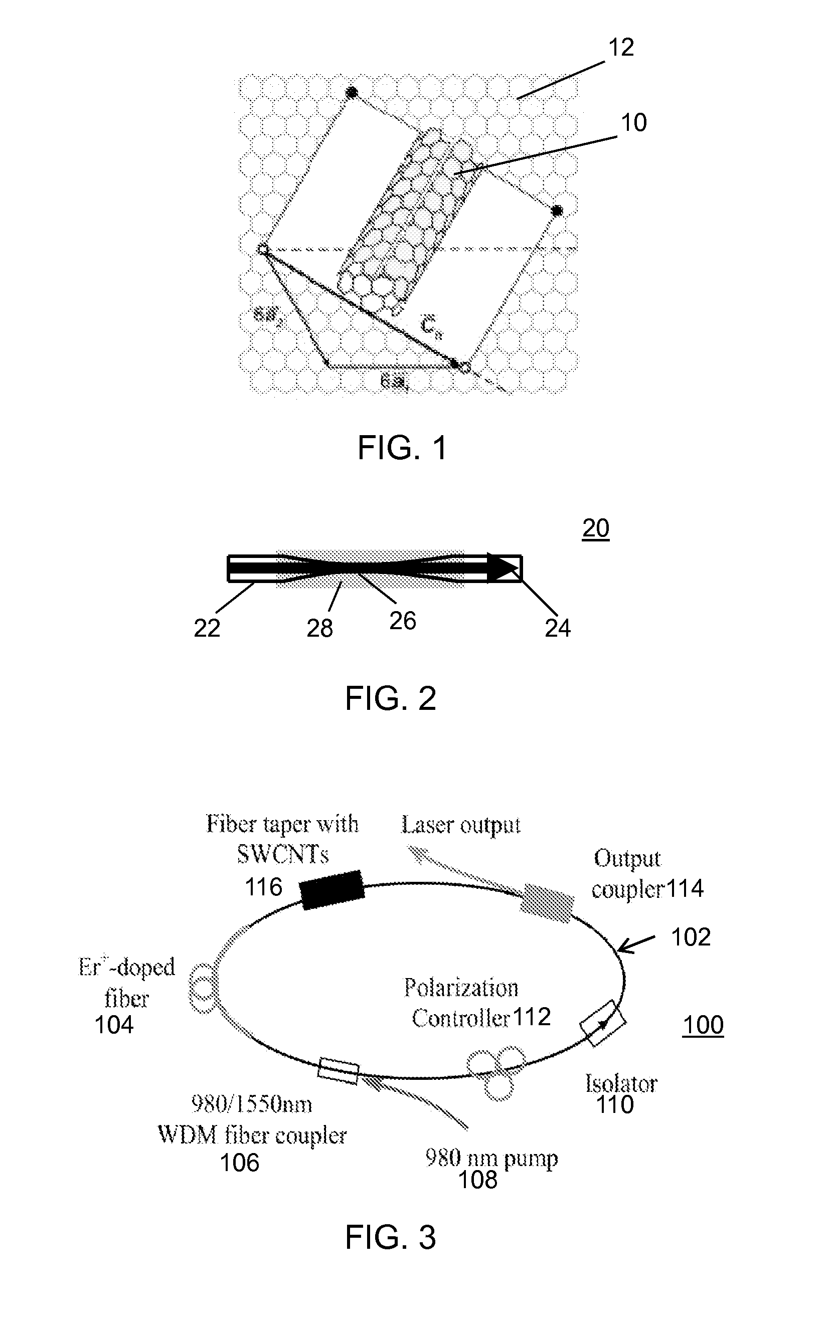 Saturable absorber using a fiber taper embedded in a nanostructure/polymer composite and lasers using the same