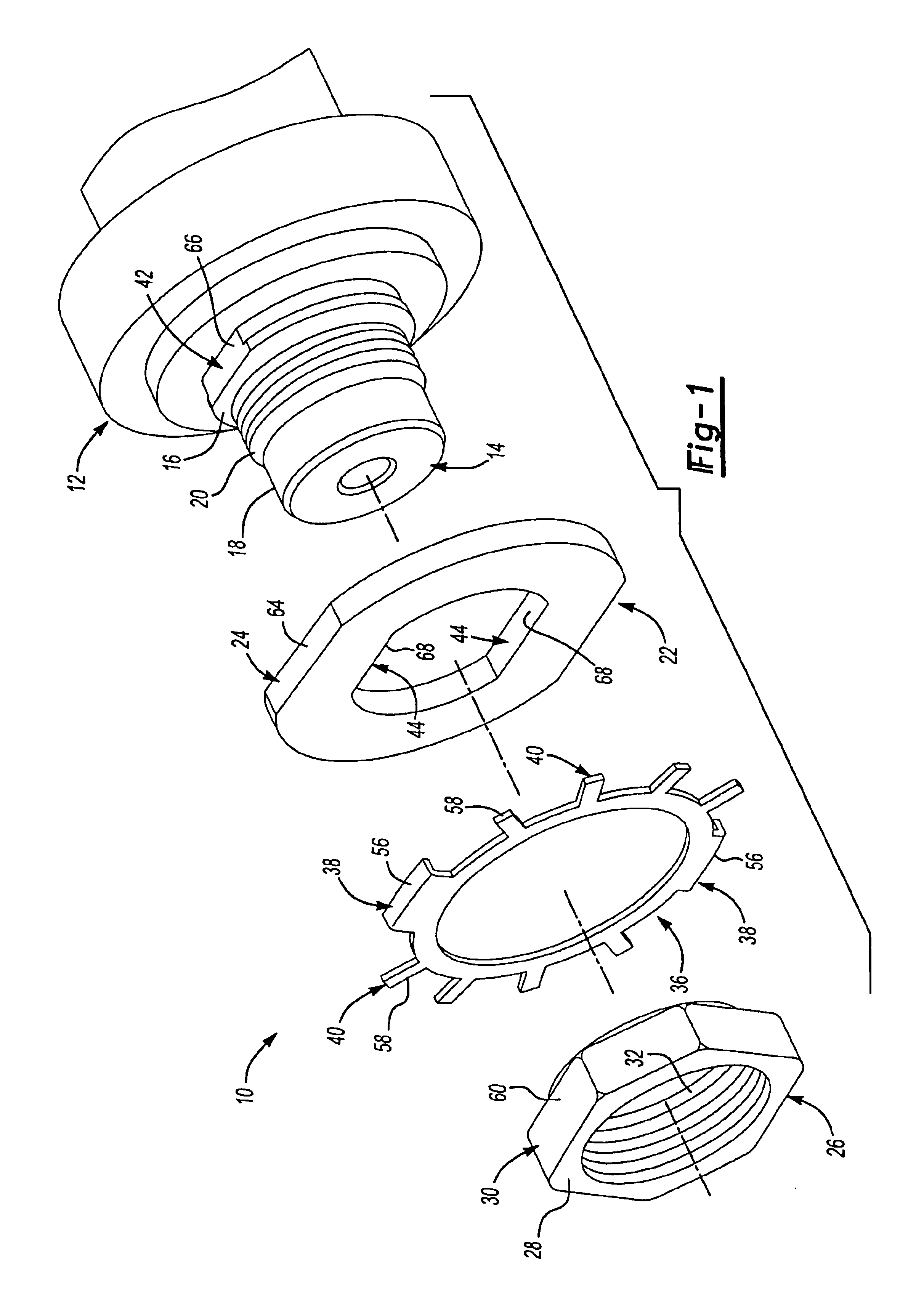 Combination lock washer and spindle bearing assembly