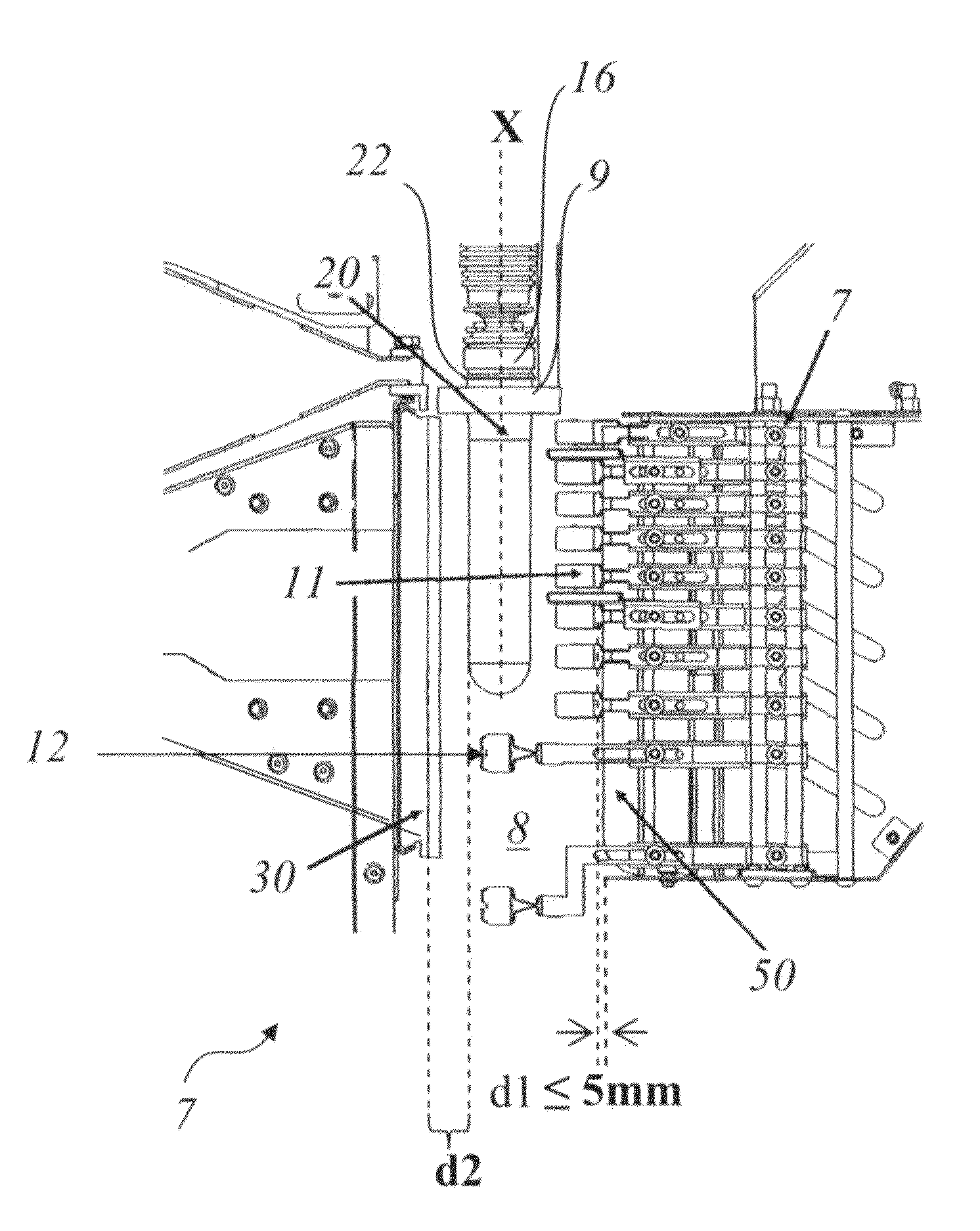 Heating device for the tempering of preforms