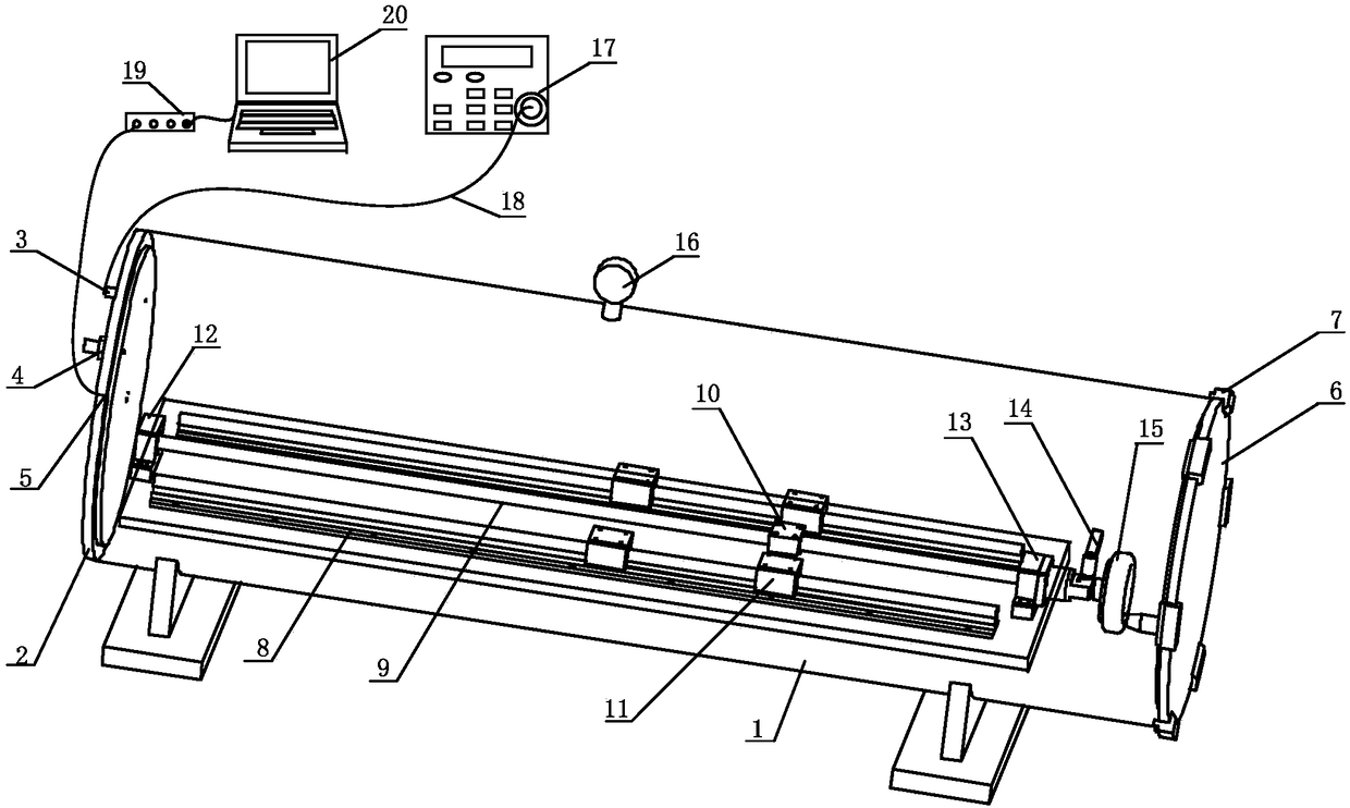 Static test device and method for power element of high-altitude full-electric UAV (Unmanned Aerial Vehicle)