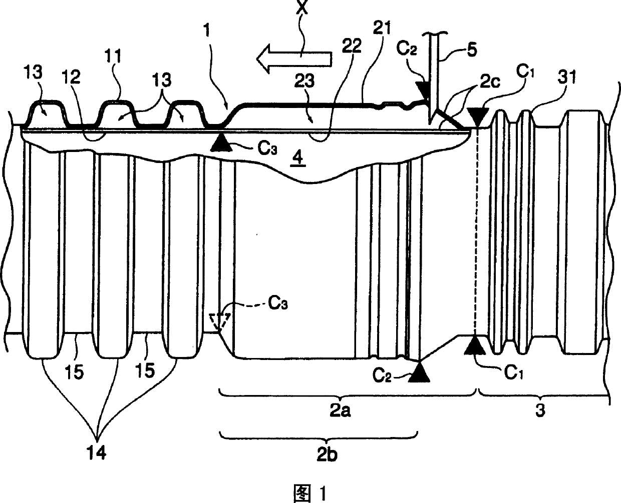 Method for producing double-wall corrugated tube