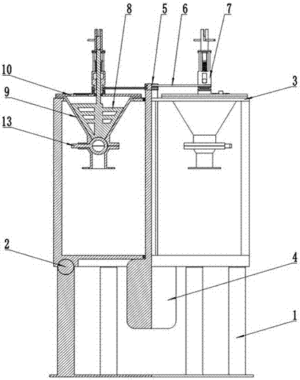 Grinding and crushing device with quick feeding and automatic discharging and blowing functions