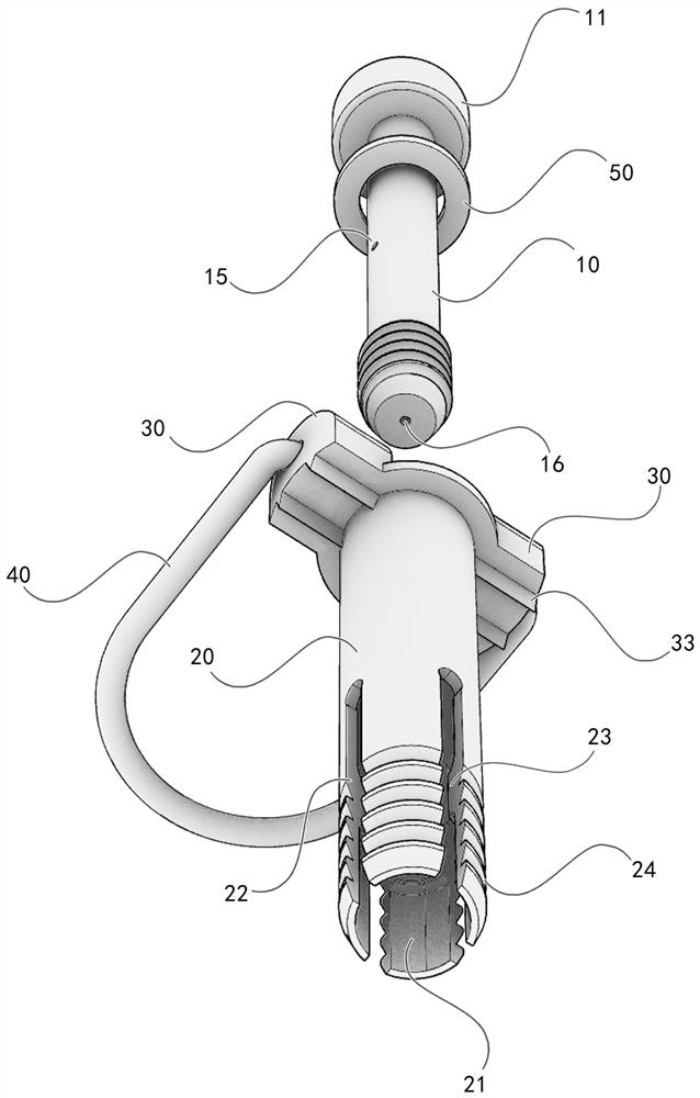 Expansion bolt capable of injecting glue into bolt and using method of expansion bolt