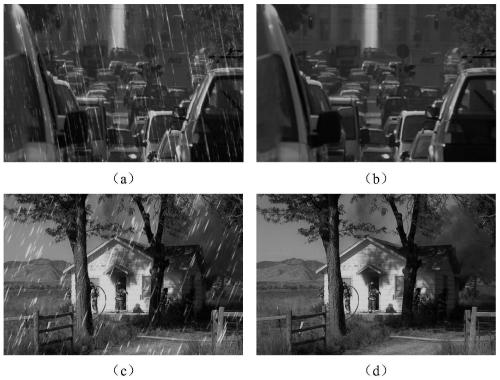 Time-domain-based rain line decomposition and space structure guided video rain removal method