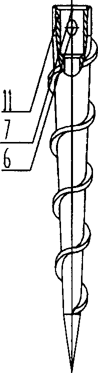 Underground gas collecting drilling tool