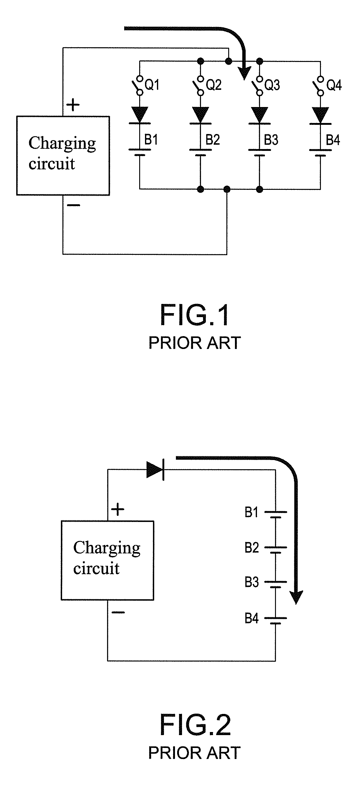 Series battery charger with the function of separate detection