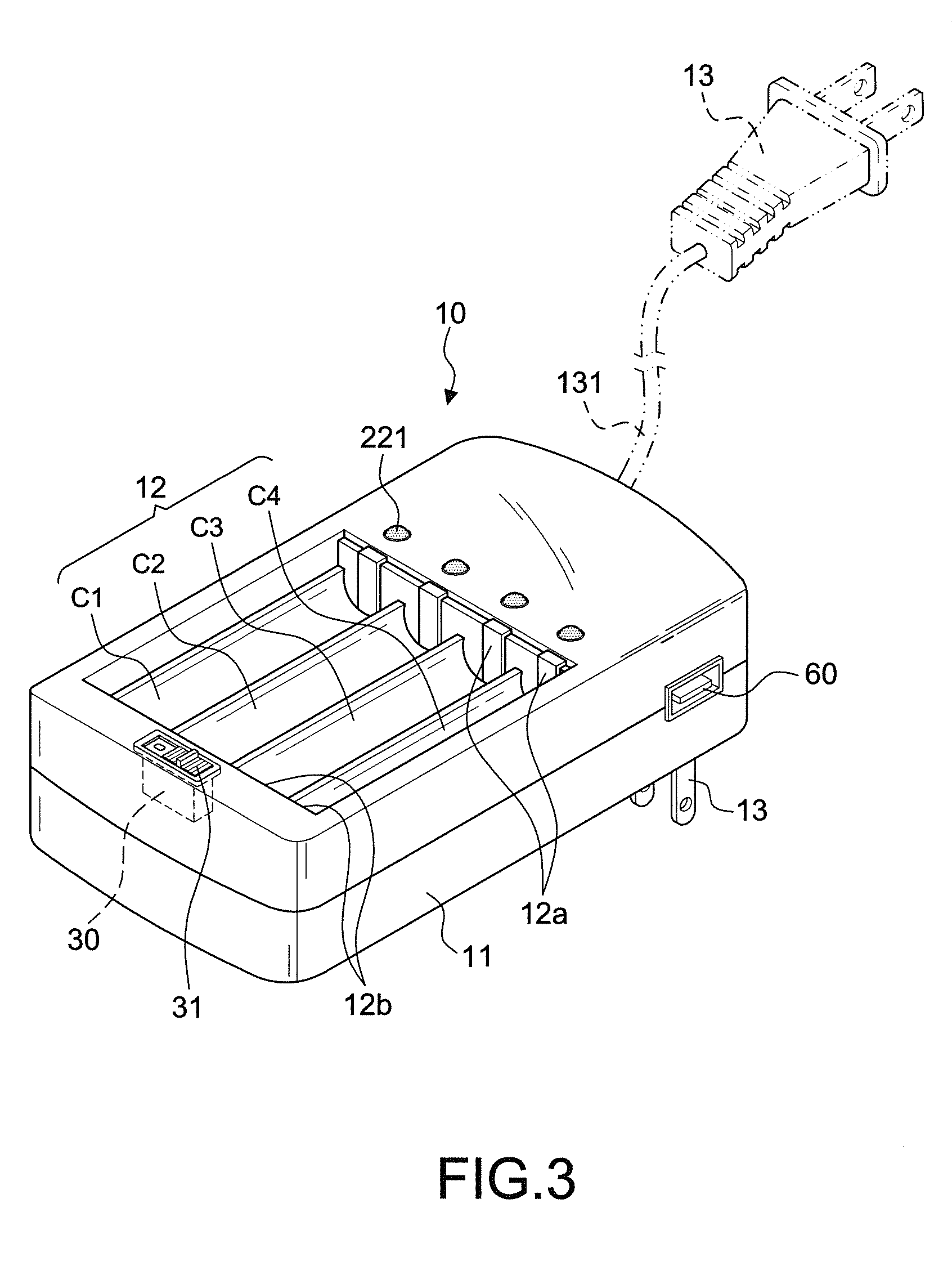 Series battery charger with the function of separate detection