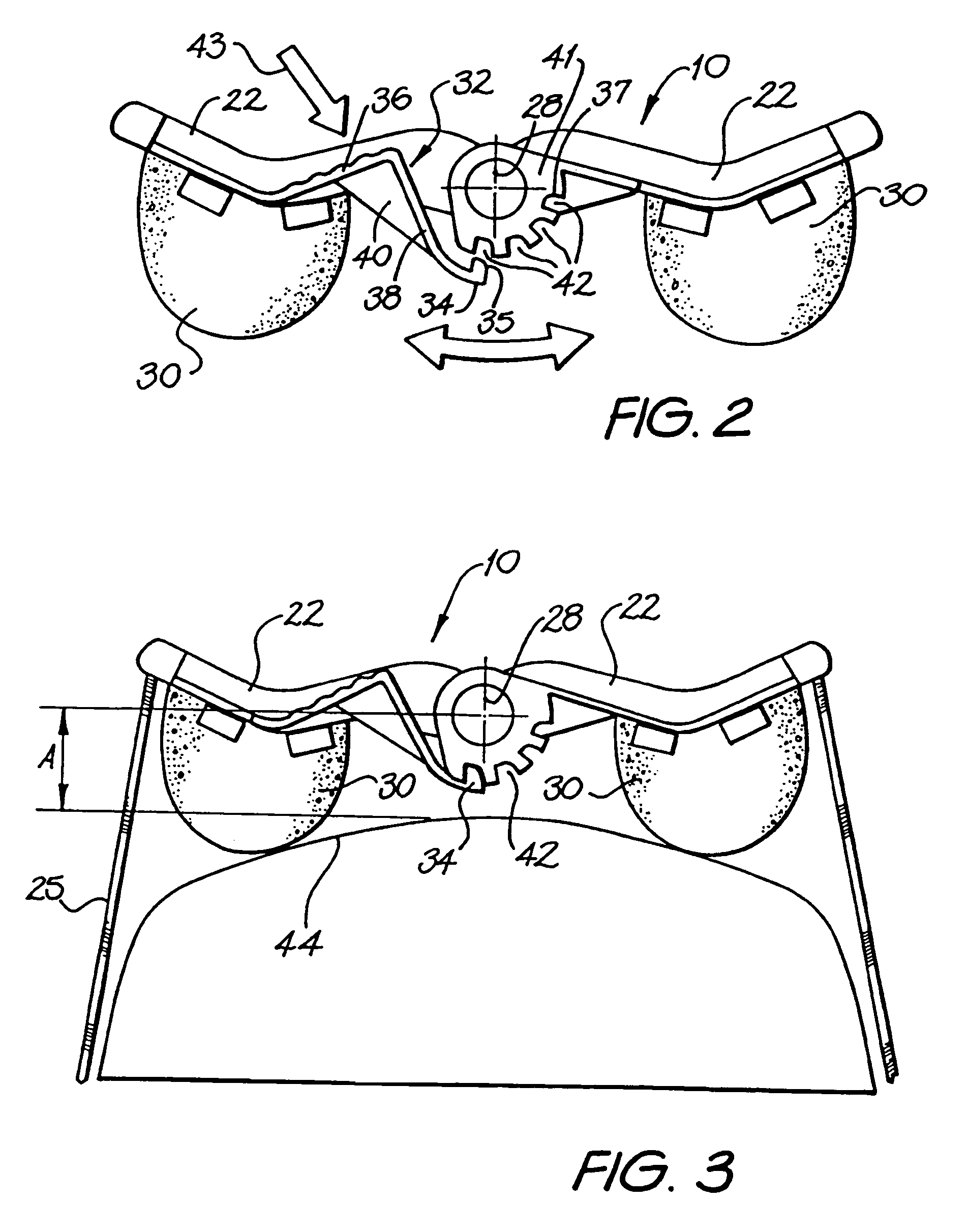 Forehead support for facial mask