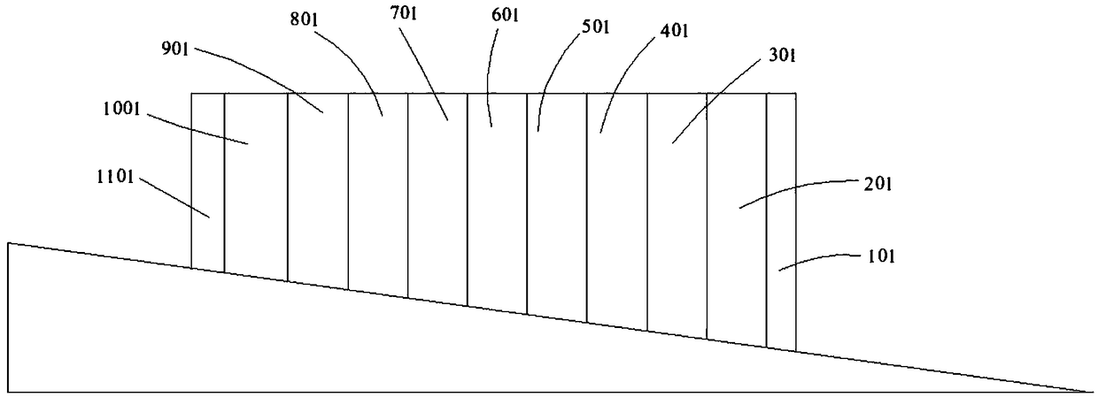 Method of stacking horizontal rib on unequal-height section through laser cladding operation