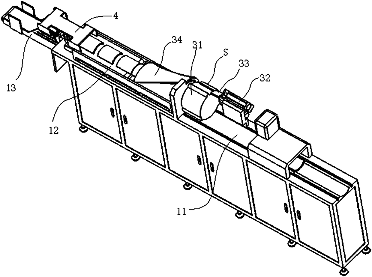 Drum-type automobile brake pad automatic packaging system and method