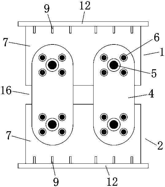 Assembly type soft steel-friction composite displacement type damper and assembly method thereof