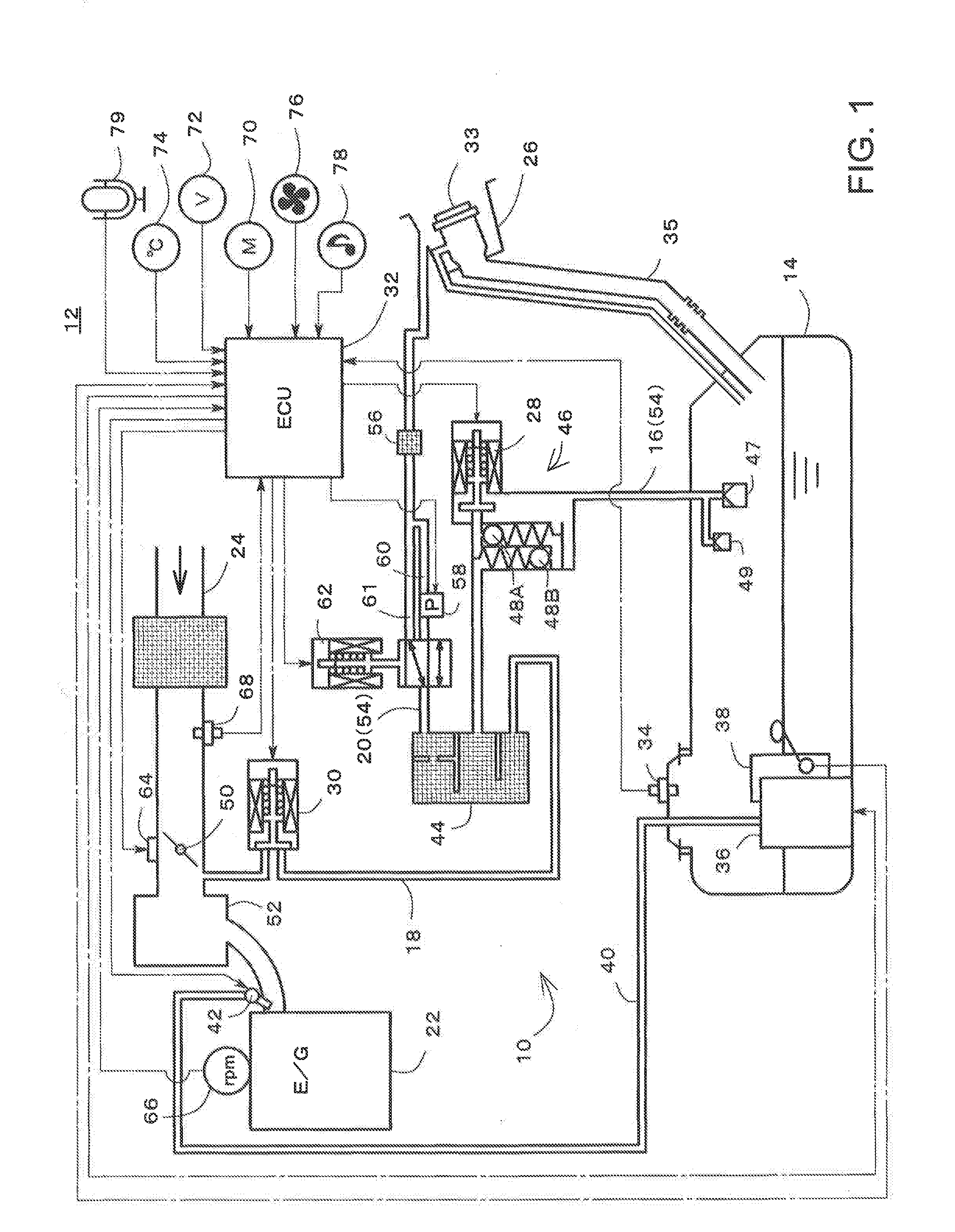 Pressure control apparatus of fuel tank for vehicle