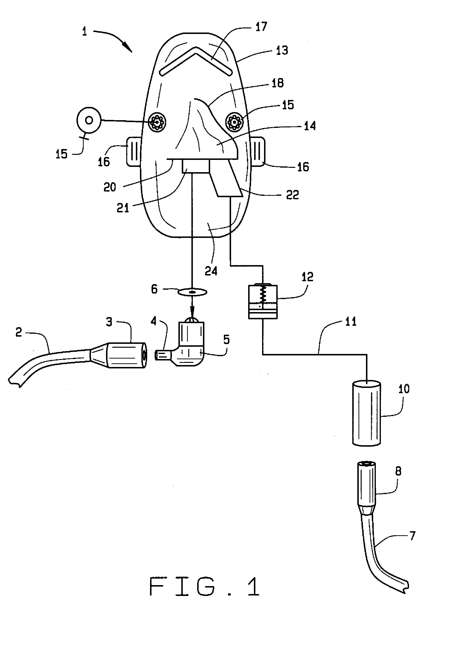 Mask for oxygen delivery with medication inlet