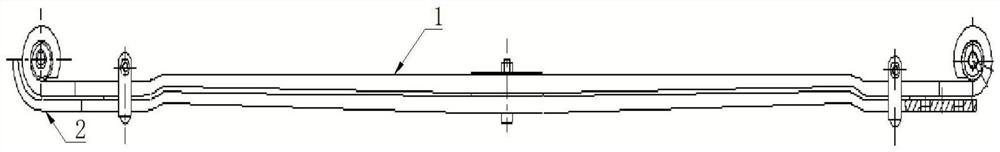 Single-leaf spring for heavy truck