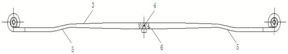 Single-leaf spring for heavy truck