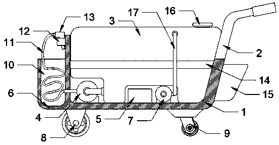 A high-pressure cleaning device for highway maintenance