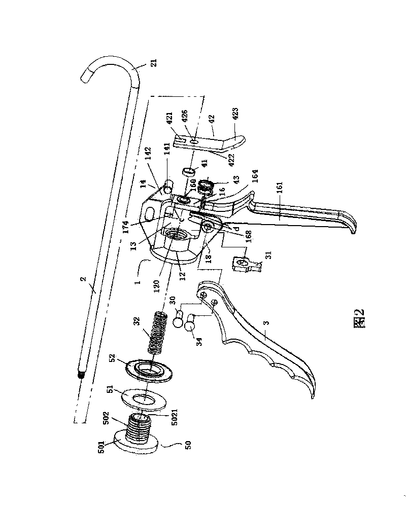 Braking structure for glue gun feeding device and feeding device