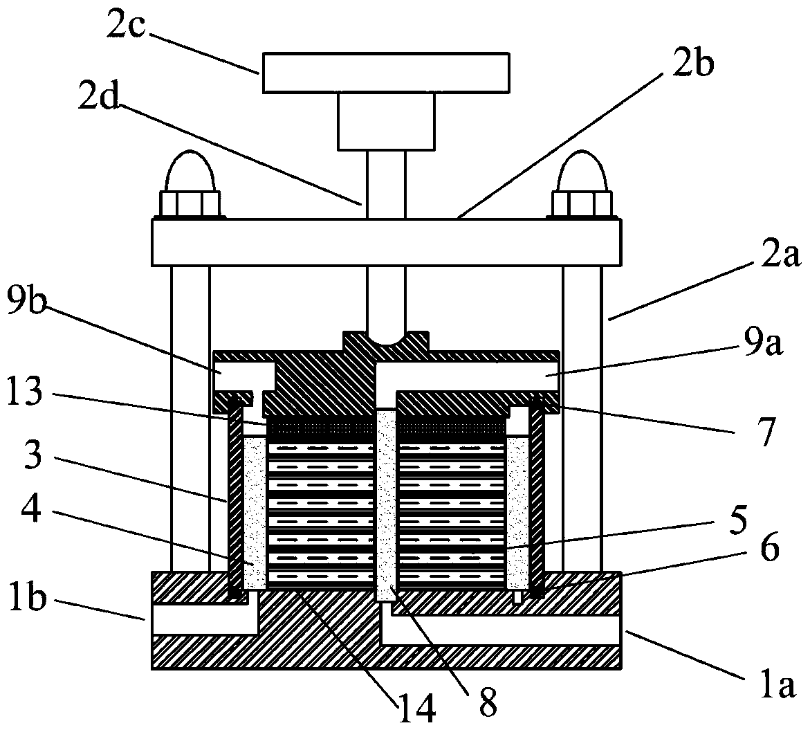 Bidirectional radial seepage instrument and using method thereof