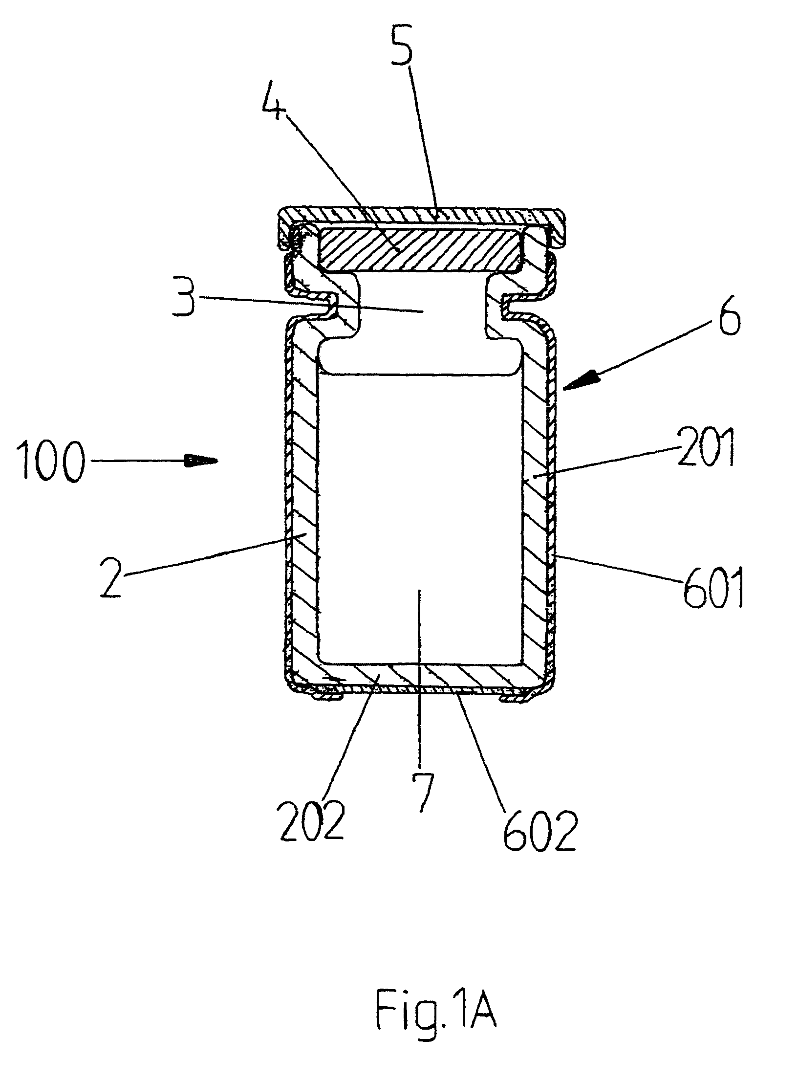 Protected vial, and method for manufacturing same