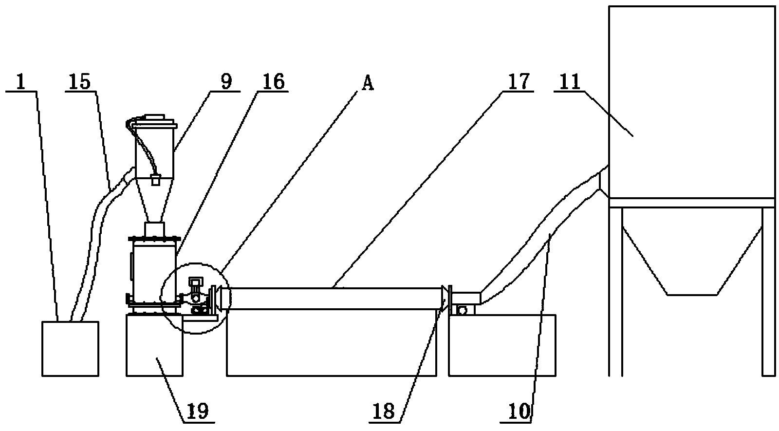 Coating and heating device of large-caliber plastic-coated composite steel pipe