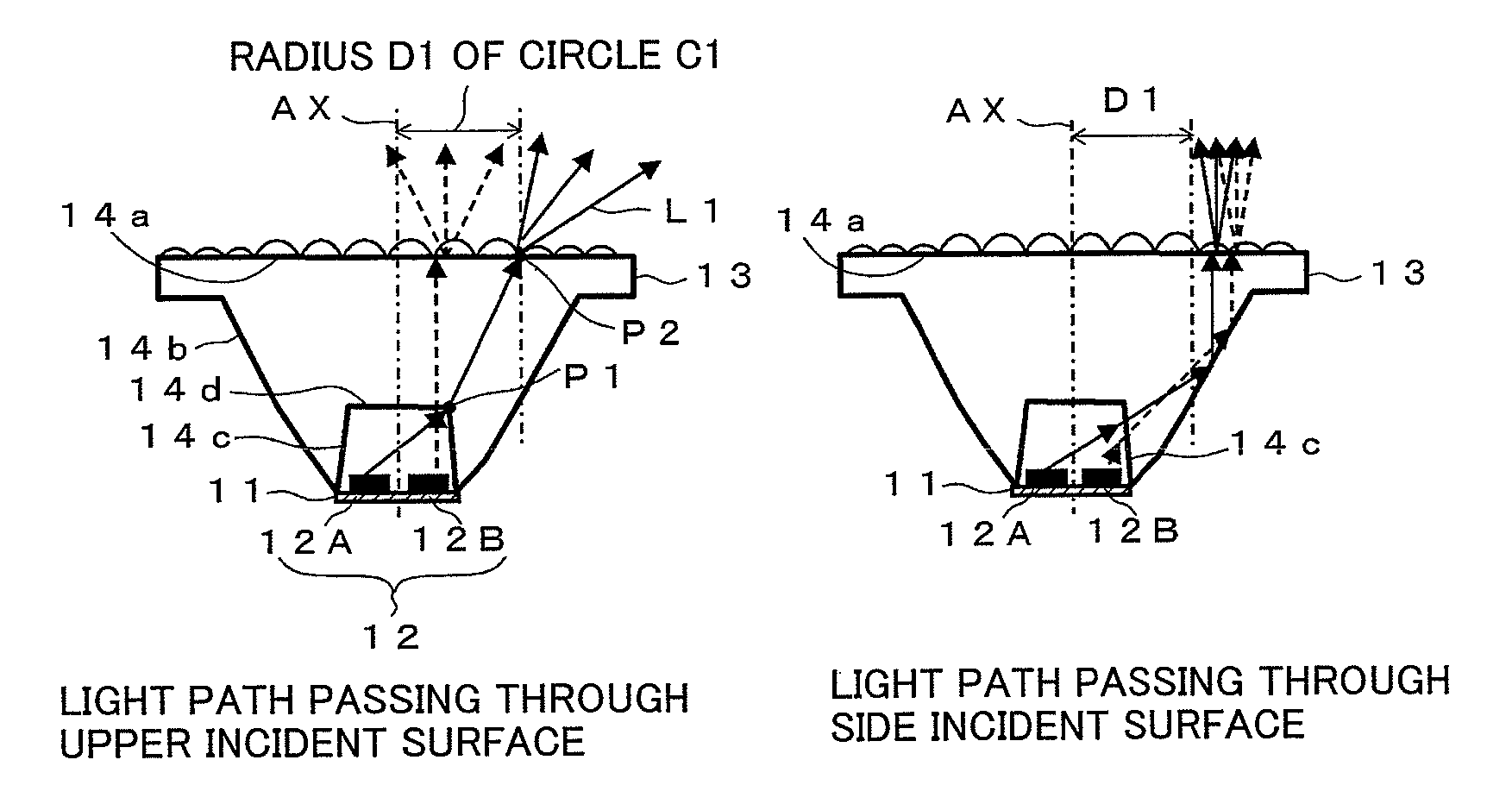 Lens-mounted light emitting unit