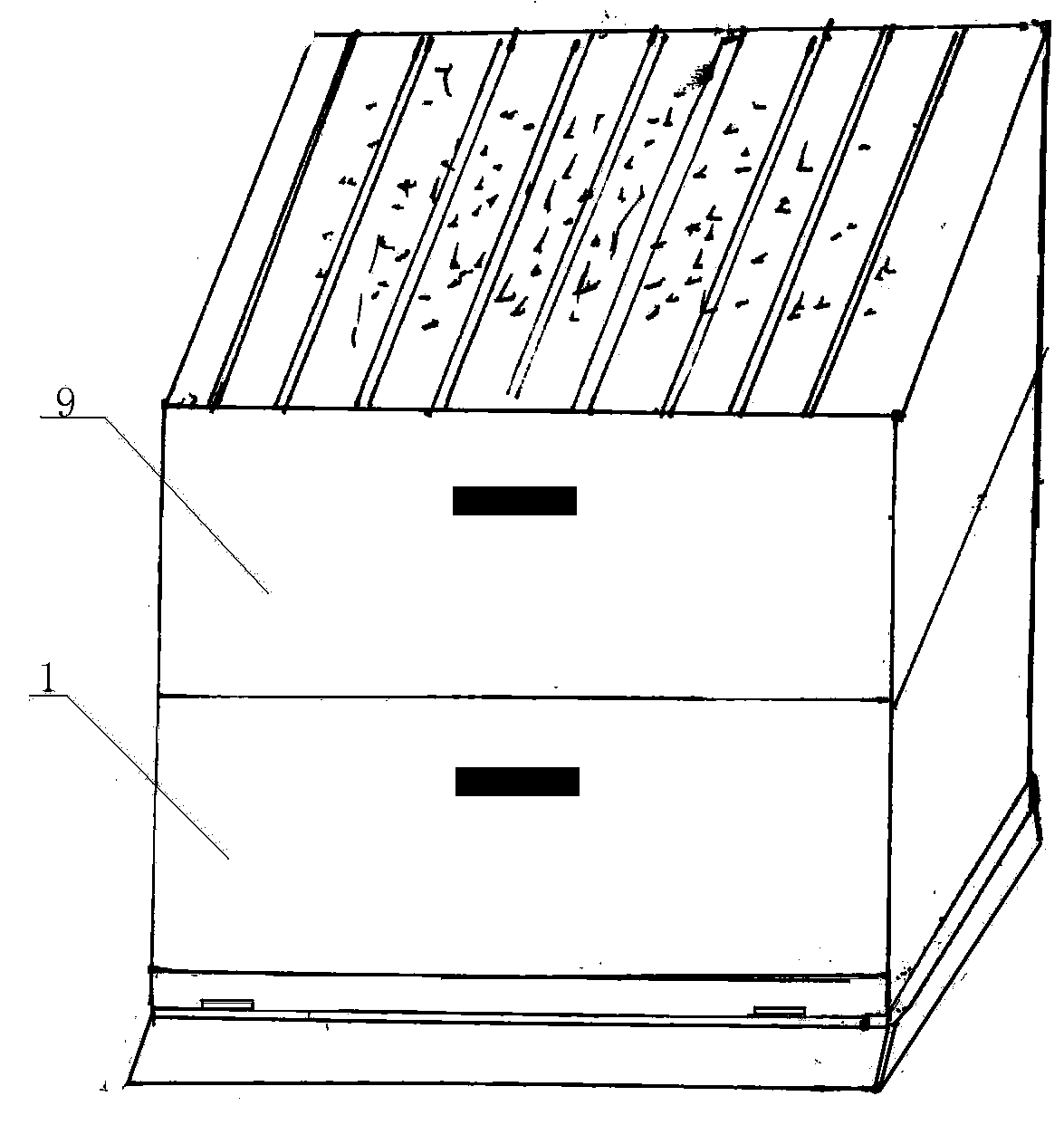 Method for improving productivity of Apis cerana cerana by organizing strong colonies through mode of putting three queen bees in the same beehive
