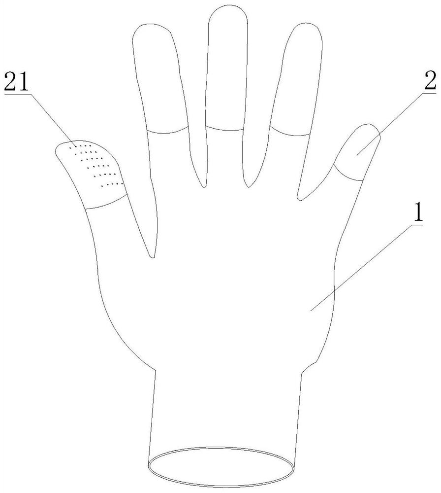 Butyronitrile double-color glove and production process thereof