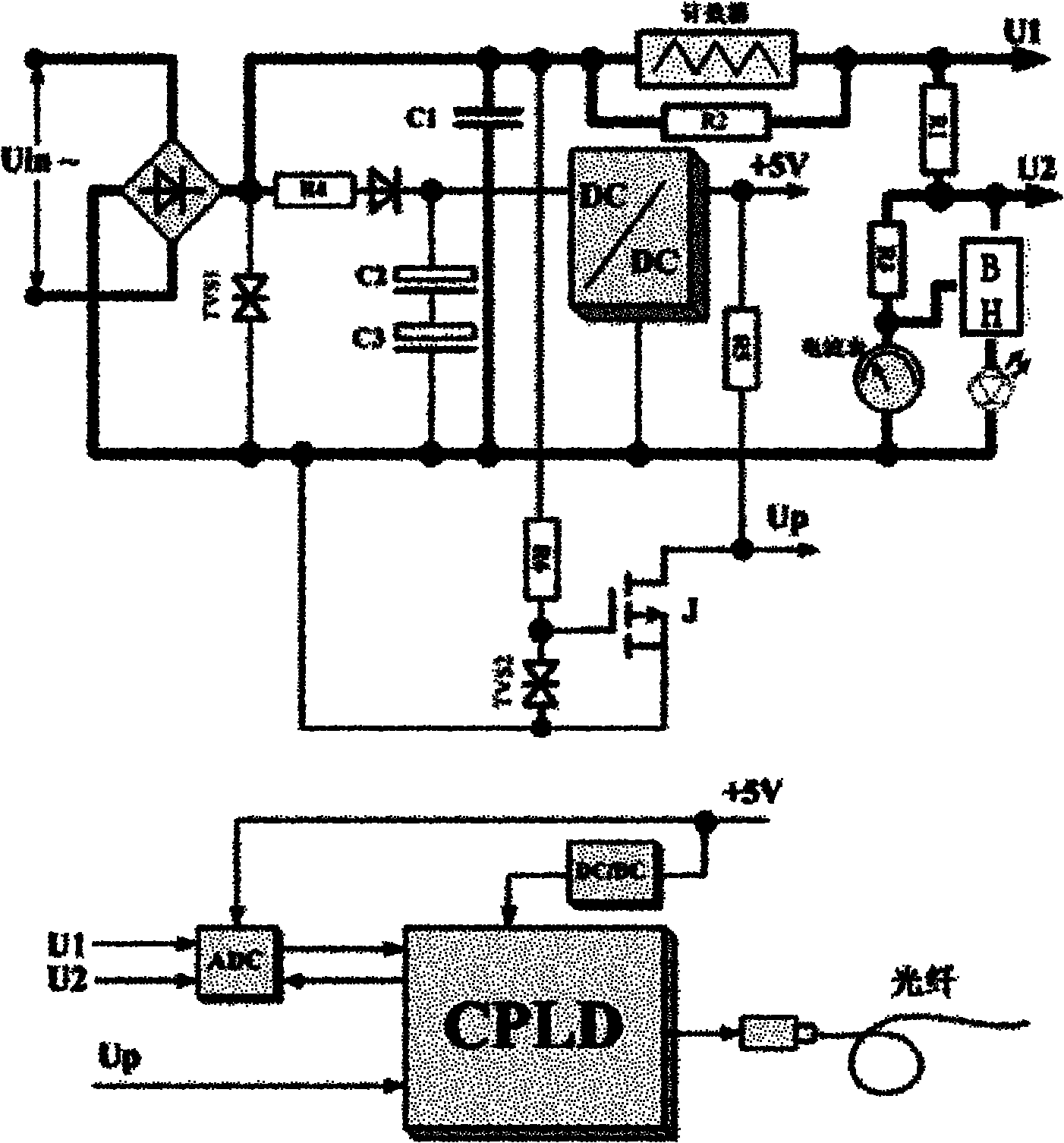 On-line arrester monitoring device with self-energy-taking function
